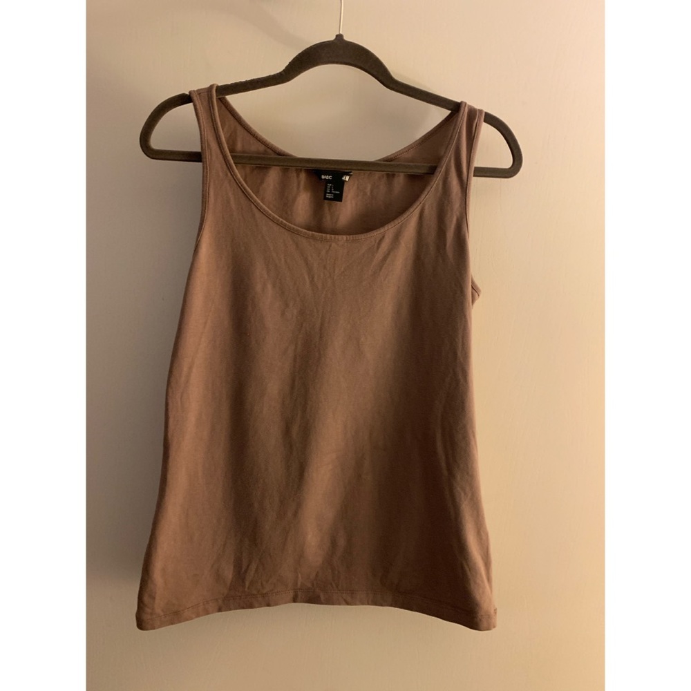 H&M Basic Brown Tank Top in Large